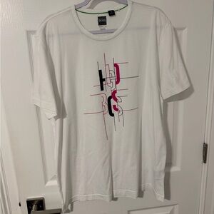 Hugo Boss White Graphic Tee